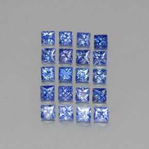 3.70 ct Blue Sapphire Stone, Natural Sapphire in Princess-Cut Shape for Sale