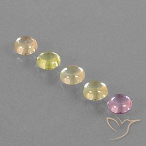 Многоцветный Сапфир Камень - 0.4ct Круглый Кабошон (ID: 344712)