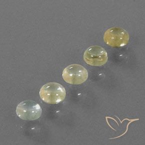 2.11 ctw Multicolor Sapphire Stones, Natural Sapphire in Round Cabochon Shape for Sale