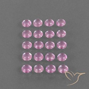 3.26 ctw Pink Sapphire Stones, Natural Sapphire in Round Cabochon Shape for Sale