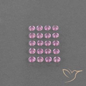 Sapphire Gemstones in 3.1 mm Size for Sale, Sapphire Stones in Very Light Pink Color