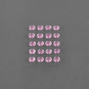 Very Light Royal Purple Pink Sapphire Gem - 0.1ct Round Cabochon (ID: 344719)