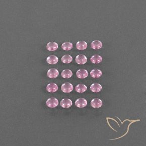 3.19 ctw Pink Sapphire Gemstones, Sapphire Gems in Round Cabochon Shape for Sale.