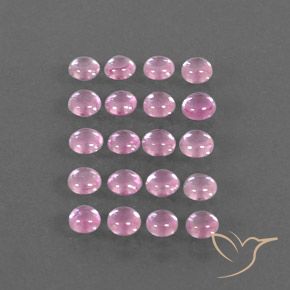 3.41 ctw Pink Sapphire Stones, Natural Sapphire in Round Cabochon Shape for Sale