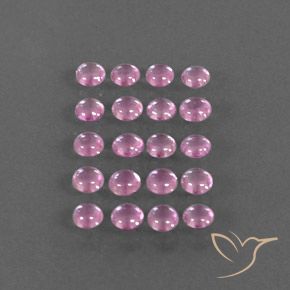 3.03 ctw Pink Sapphire Stones, Natural Sapphire in Round Cabochon Shape for Sale