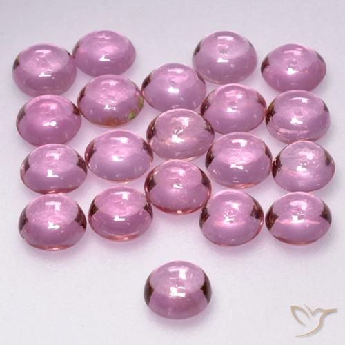 3.36 ctw Pink Sapphire Stones, Natural Sapphire in Round Cabochon Shape for Sale