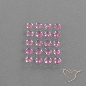 Very Light Pink Sapphire Gem - 0.2ct Round Cabochon (ID: 344853)