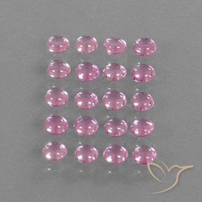 4.04 ctw Pink Sapphire Stones, Natural Sapphire in Round Cabochon Shape for Sale