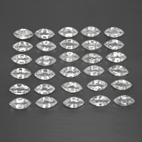 2.70 ct White Sapphire Stone, Natural Sapphire in Marquise Facet Shape for Sale