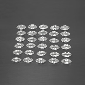 4.91 ct White Sapphire Gemstone, Sapphire Gem in Marquise Facet Shape for Sale.