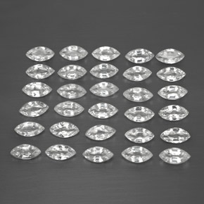 4.91 ct White Sapphire Stone, Natural Sapphire in Marquise Facet Shape for Sale