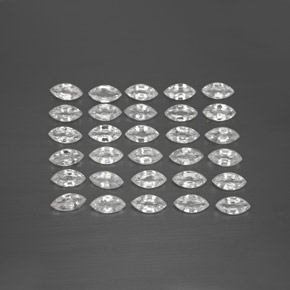 4.44 ct White Sapphire Gemstone, Sapphire Gem in Marquise Facet Shape for Sale.