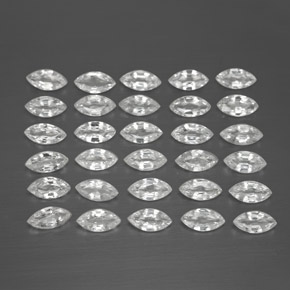4.44 ct White Sapphire Stone, Natural Sapphire in Marquise Facet Shape for Sale