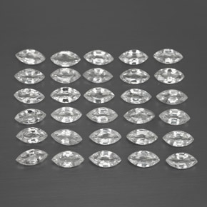 5.03 ct White Sapphire Stone, Natural Sapphire in Marquise Facet Shape for Sale