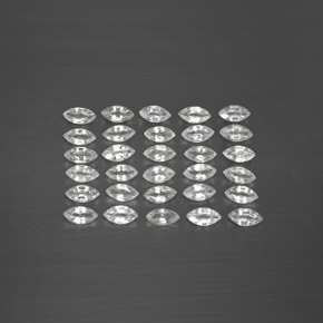 2.61 ct White Sapphire Gemstone, Sapphire Gem in Marquise Facet Shape for Sale.