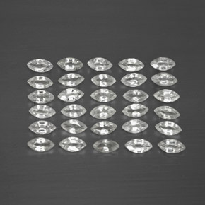 2.61 ct White Sapphire Stone, Natural Sapphire in Marquise Facet Shape for Sale