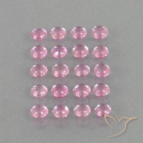 3.17 ctw Pink Sapphire Stones, Natural Sapphire in Round Cabochon Shape for Sale