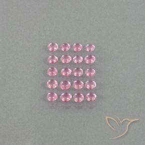 Light Pink Sapphire Gem - 0.2ct Round Cabochon (ID: 344945)
