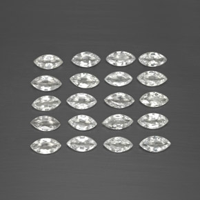 2.82 ct White Sapphire Stone, Natural Sapphire in Marquise Facet Shape for Sale