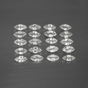 3.10 ct White Sapphire Stone, Natural Sapphire in Marquise Facet Shape for Sale