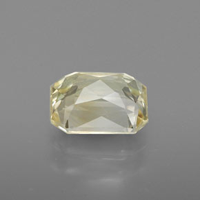 Sapphire Gemstone in 6.9 x 5.6 mm Size for Sale, Sapphire Stone in Light Yellow Color