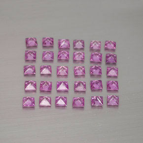 Sapphire Gemstone in 2.6 x 2.6 mm Size for Sale, Sapphire Stone in Pink Color