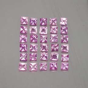 Светло-розовый Сапфир Камень - 0.1ct Огранка Принцесса (ID: 345134)