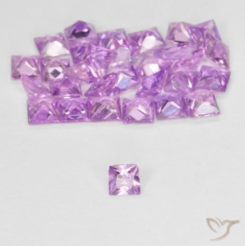 2.57ctw Natural Light Purple Sapphire, Square, VVS-VS