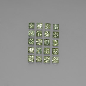 Sage Green Сапфир Камень - 0.2ct Огранка Принцесса (ID: 345158)
