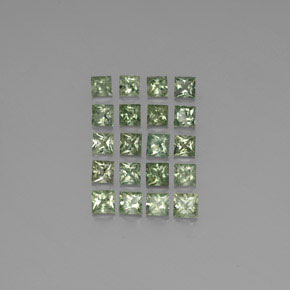Medium Green Sapphire Gem - 0.3ct Princess-Cut (ID: 345162)