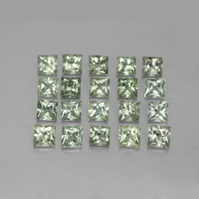 Светло-зеленый Сапфир Камень - 0.3ct Огранка Принцесса (ID: 345182)
