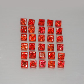 0.1ct Princess-Cut Red Orange Sapphire Gem for sale 0.1ct Princess-Cut Red Orange Sapphire Gem (ID: 345265)
