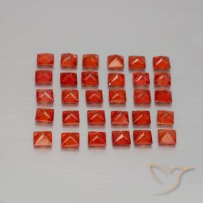 Sapphire Gemstones in 2.5 x 2.4 mm Size for Sale, Sapphire Stones in Fire Red Color
