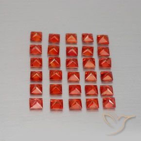Sapphire Gemstones in 2.6 x 2.6 mm Size for Sale, Sapphire Stones in Fire Red Color