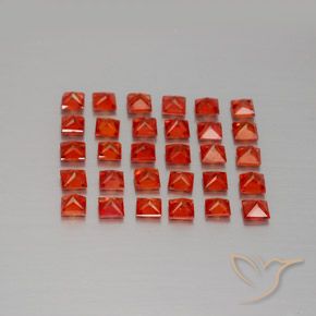 Sapphire Gemstones in 2.4 x 2.4 mm Size for Sale, Sapphire Stones in Fire Red Color
