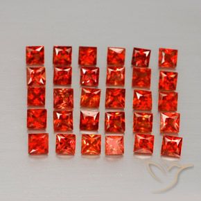 2.51 ctw Red Sapphire Stones, Natural Sapphire in Princess-Cut Shape for Sale