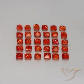 Sapphire Gemstones in 2.3 x 2.3 mm Size for Sale, Sapphire Stones in Bright Red Color