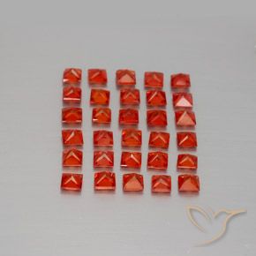 Sapphire Gemstones in 2.6 x 2.6 mm Size for Sale, Sapphire Stones in Medium Red Color