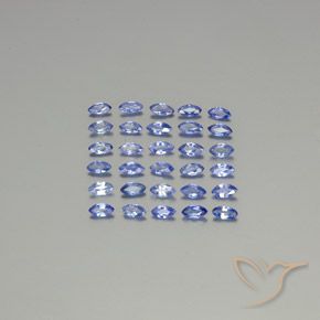 3 ct Loose Blue Sapphire, 4 x 2.2 mm Marquise Cut From Sri Lanka, Photo A