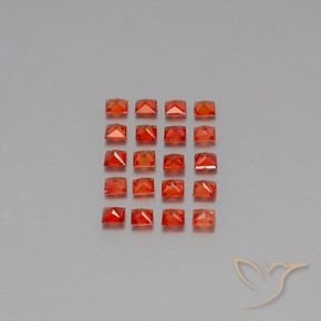 Sapphire Gemstones in 2.7 x 2.7 mm Size for Sale, Sapphire Stones in Intense Red Color