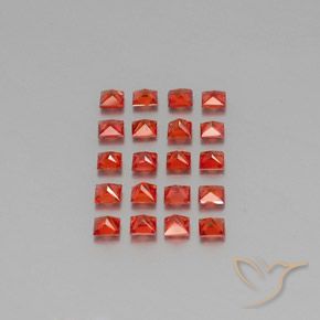 Sapphire Gemstones in 2.7 x 2.7 mm Size for Sale, Sapphire Stones in Intense Red Color