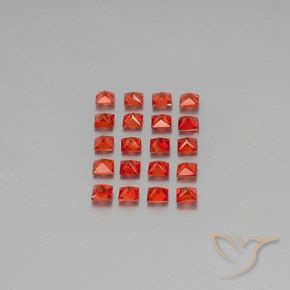 Sapphire Gemstones in 2.7 x 2.7 mm Size for Sale, Sapphire Stones in Medium Red Color