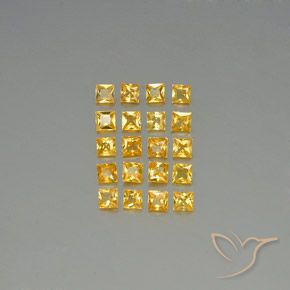 Medium Golden Сапфир Камень - 0.1ct Огранка Принцесса (ID: 345414)