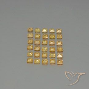 Sapphire Gemstones in 2.7 x 2.6 mm Size for Sale, Sapphire Stones in Golden Color