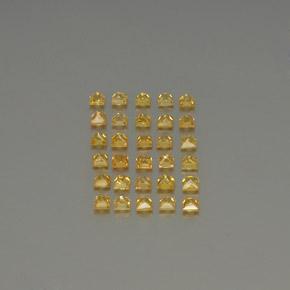 Sapphire Gemstones in 2.5 x 2.5 mm Size for Sale, Sapphire Stones in Yellow Color