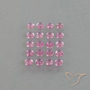 3.78 ctw Pink Sapphire Gemstones, Sapphire Gems in Round Cabochon Shape for Sale.