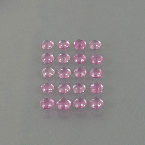 Rosado púrpura real muy claro Zafiro Gema - 0.2ct Cabujón Redondo (ID: 345437)