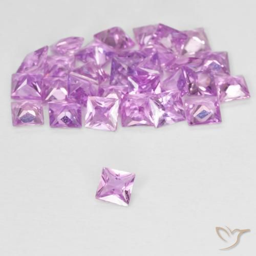 2.56ctw Natural Light Pink Sapphire, Square, VVS-VS