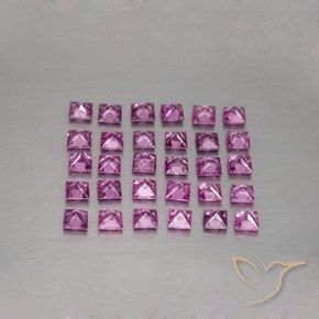 Sapphire Gemstones in 2.7 x 2.6 mm Size for Sale, Sapphire Stones in Light Royal Purple Pink Color