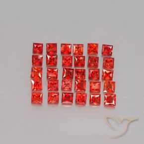 Medium Red Сапфир Камень - 0.1ct Огранка Принцесса (ID: 345533)